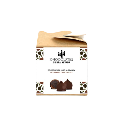 Bombón de higo relleno trufa al brandy con chocolate negro granel 0.2 kg