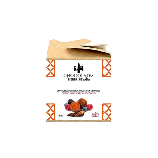 Bombones de frutos rojos con chipotle