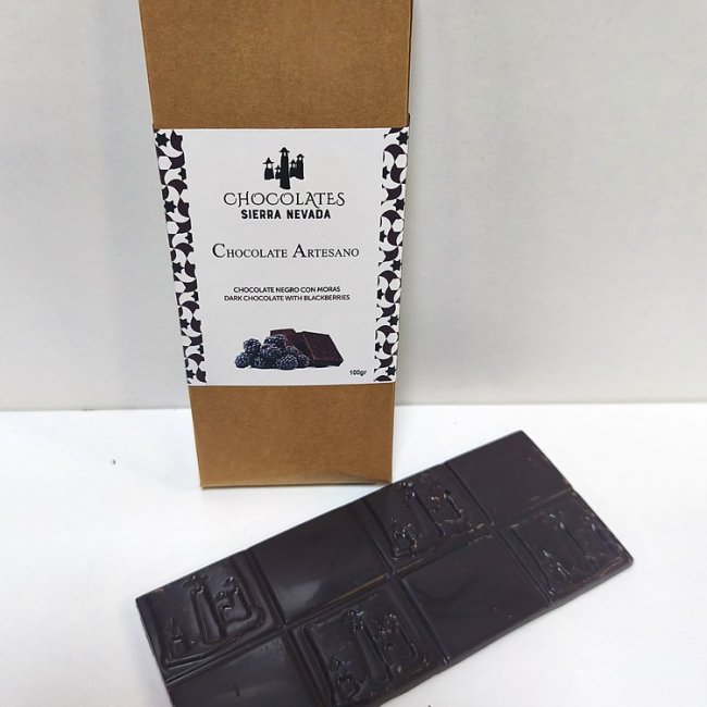 Tableta chocolate negro 70% con moras 100g