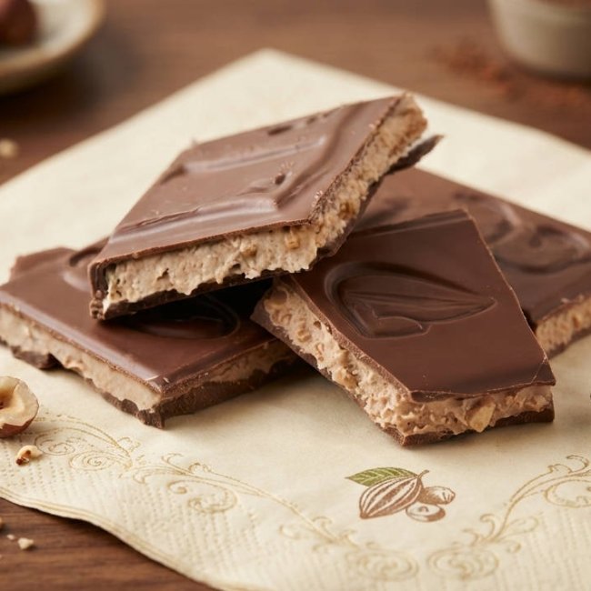Chocolate con leche relleno de kinder tableta milky hazel cream