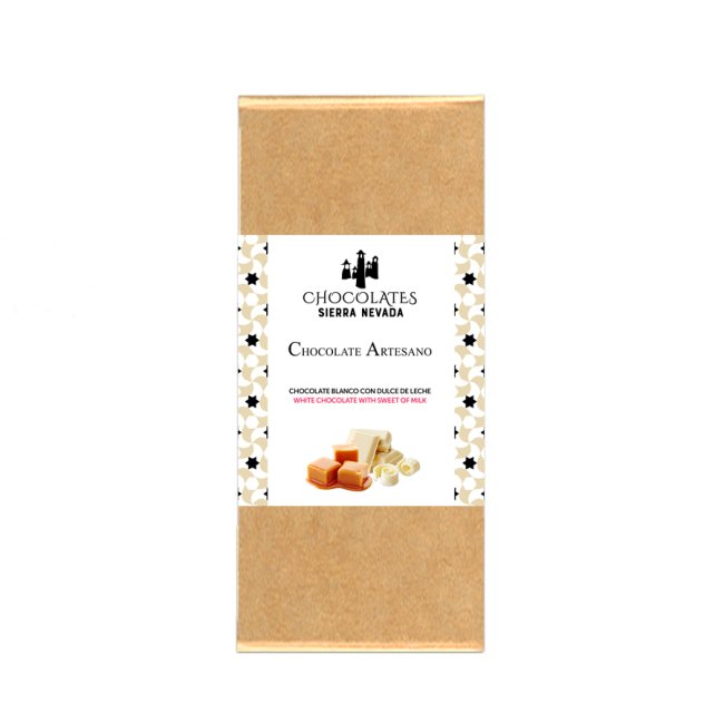 Tableta chocolate blanco con dulce de leche 100 grs