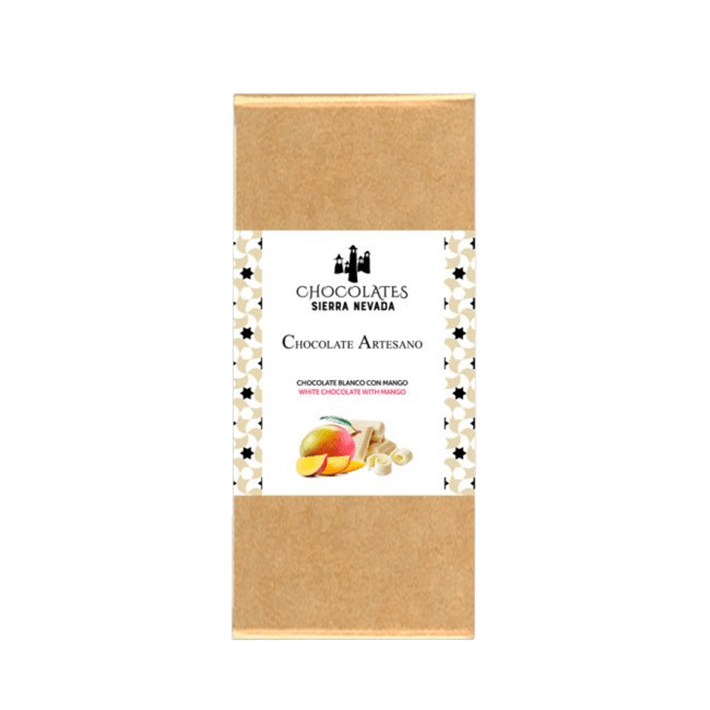 Tableta chocolate blanco con mango 100 g