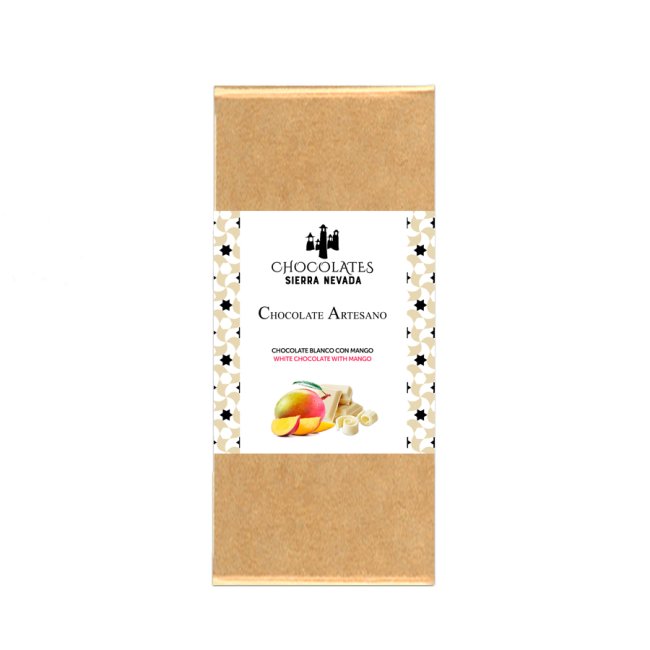 Tableta chocolate blanco con mango 100 grs