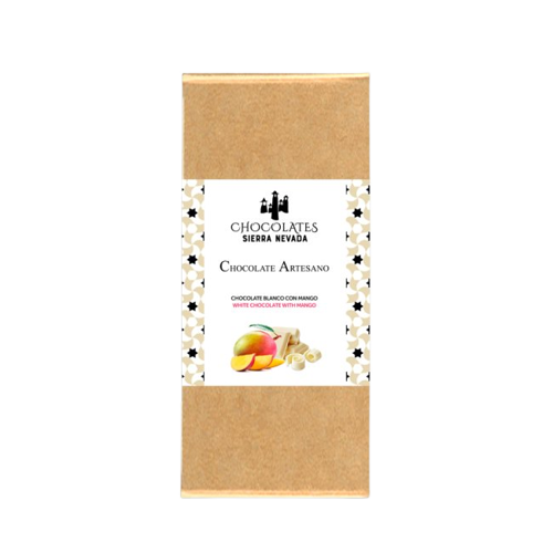 Tableta chocolate blanco con mango 100 grs