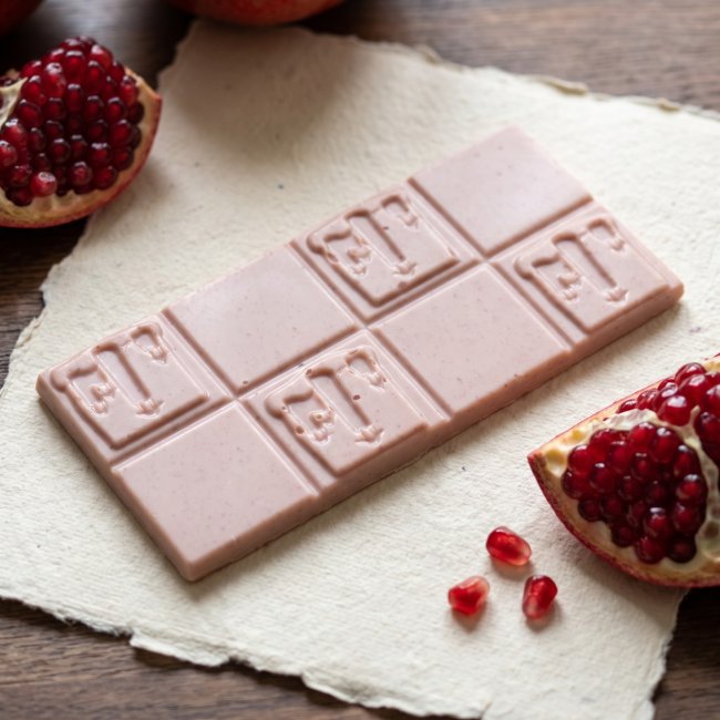Tableta chocolate blanco con granada 100 g