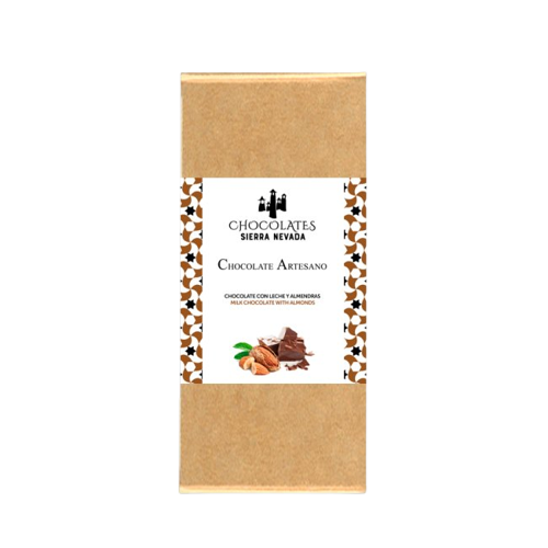 Tableta chocolate con leche con almendras 100grs