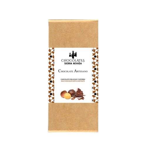 Tableta chocolate con leche y castañas 100grs