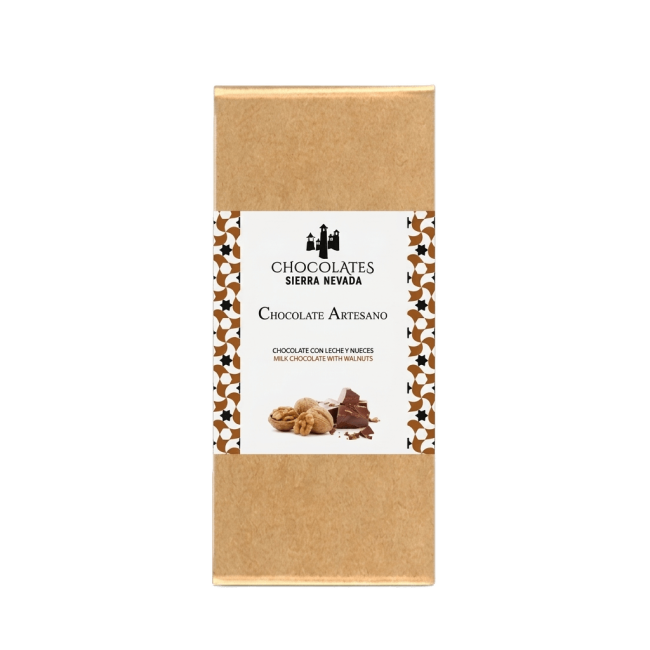 Tableta chocolate con leche y nueces 125 g