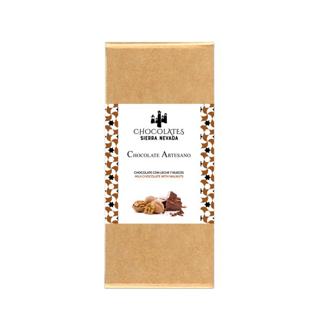 TABLETA DE CHOCOLATE NEGRO CON NUECES  Y ARÁNDANOS 100 grs