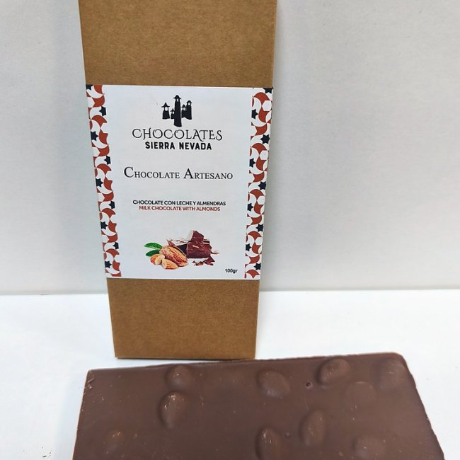 Tableta chocolate con leche con almendras 100 g