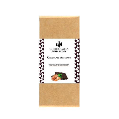 Tableta chocolate negro con almendras 100Gs