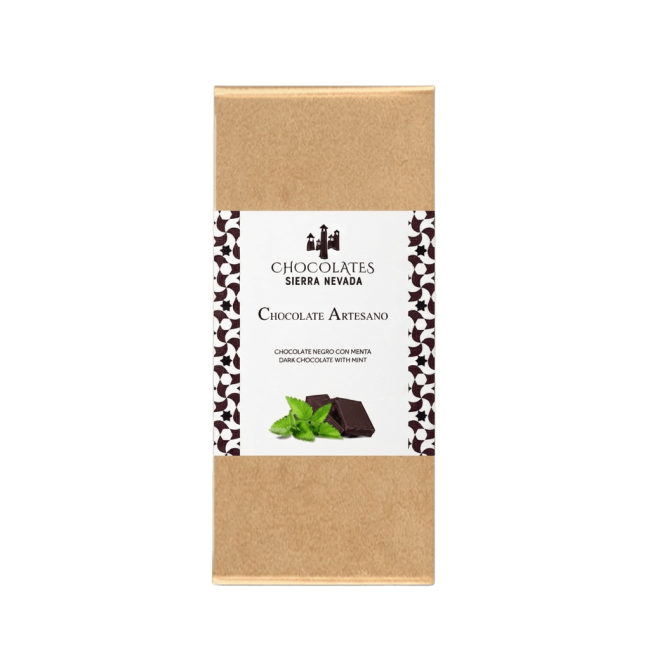 Tableta chocolate negro con menta 100 g