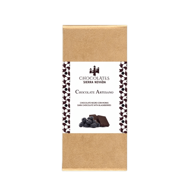 Tableta chocolate negro 70% con moras 100g