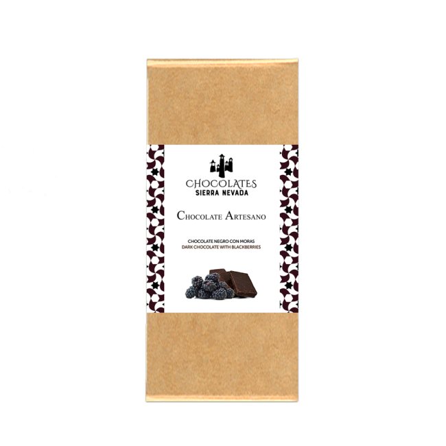 Tableta chocolate negro 70% con moras 100grs