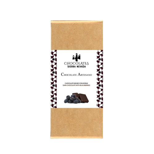 Tableta chocolate negro 70% con moras 100grs
