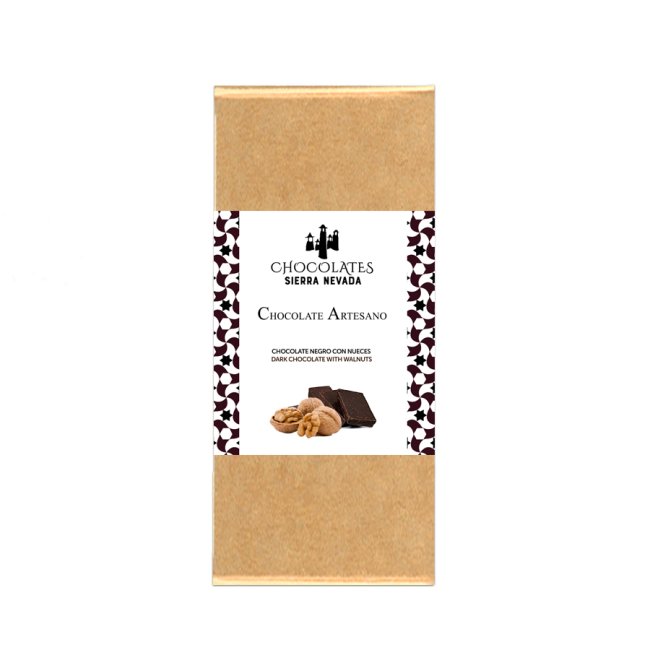 Tableta chocolate negro con nueces 100grs