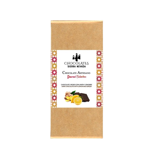 Tableta chocolate negro con jengibre limón y100 gr
